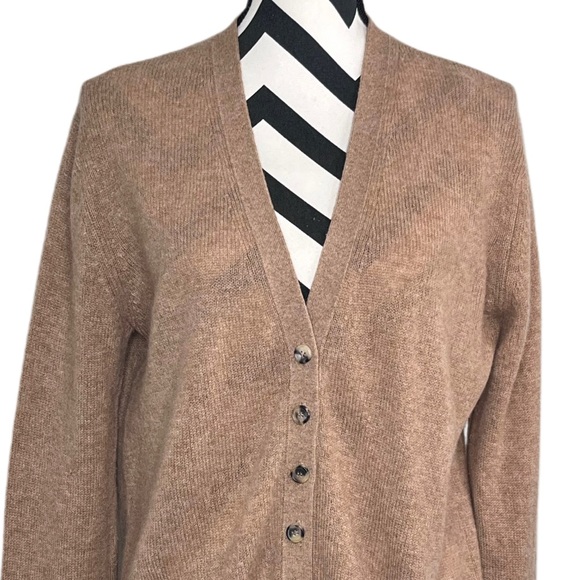 KHAITE Amelia Camel 100% Cashmere Sz S Cardigan - Picture 3 of 15